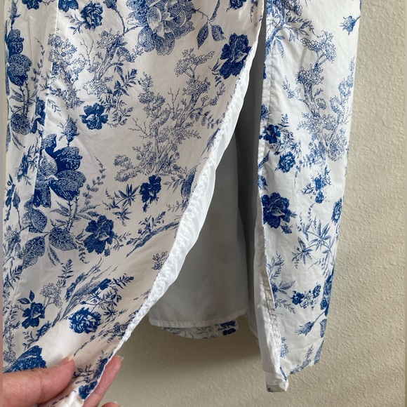 Audrey Parks for Francesca’s Blue Floral Tie-Shoulder Dress - Picture 5 of 9